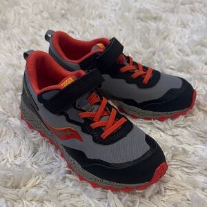 Saucony Kids' Gray and Orange Sneakers
